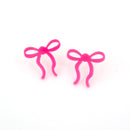 Mini Acrylic Bow Stud Earrings