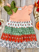 Vintage Floral Patchwork Tiered Dress | Girls Boho Ruffle Dress