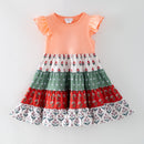 Vintage Floral Patchwork Tiered Dress | Girls Boho Ruffle Dress
