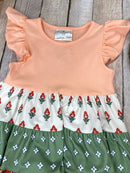 Vintage Floral Patchwork Tiered Dress | Girls Boho Ruffle Dress
