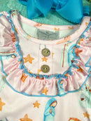 Vintage Nativity Scene Girls Infant Onesie