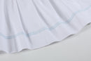 White and Blue Holy Smocked Bishop Dress