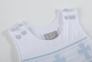 White and Blue Holy Smocked Jon Jon