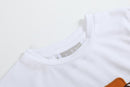 White Football Truck Shirt and Brown Pants Set
