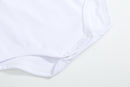 White Pointed Collar Button Romper All Year