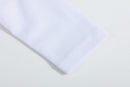 White Pointed Collar Button Romper All Year