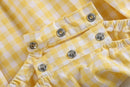 Yellow Gingham Lemon Smocked Flutter Romper