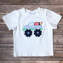 BACK TO SCHOOL MONSTER TRUCK APPLIQUE T-SHIRT