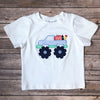 BACK TO SCHOOL MONSTER TRUCK APPLIQUE T-SHIRT