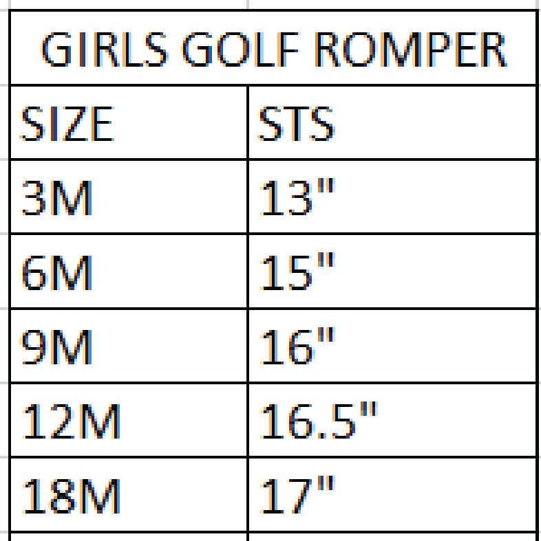 Girls Fairway Golf Romper