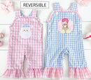 Girls Reversible Christmas / Thanksgiving Longall