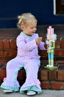 Pink Cookies For Santa Ruffle Romper