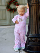 Pink Cookies For Santa Ruffle Romper