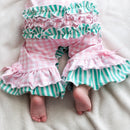 Pink Cookies For Santa Ruffle Romper