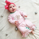 Pink Cookies For Santa Ruffle Romper