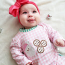 Pink Cookies For Santa Ruffle Romper