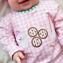 Pink Cookies For Santa Ruffle Romper