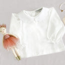 Sweetheart  Collar Long Sleeve Shirt