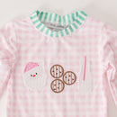 Pink Cookies For Santa Ruffle Romper