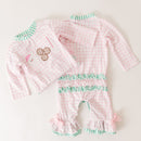 Pink Cookies For Santa Ruffle Romper