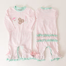 Pink Cookies For Santa Ruffle Romper